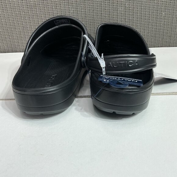 Nautica Mens River Edge Slip-On Clogs Size 12 Black - Picture 3 of 8